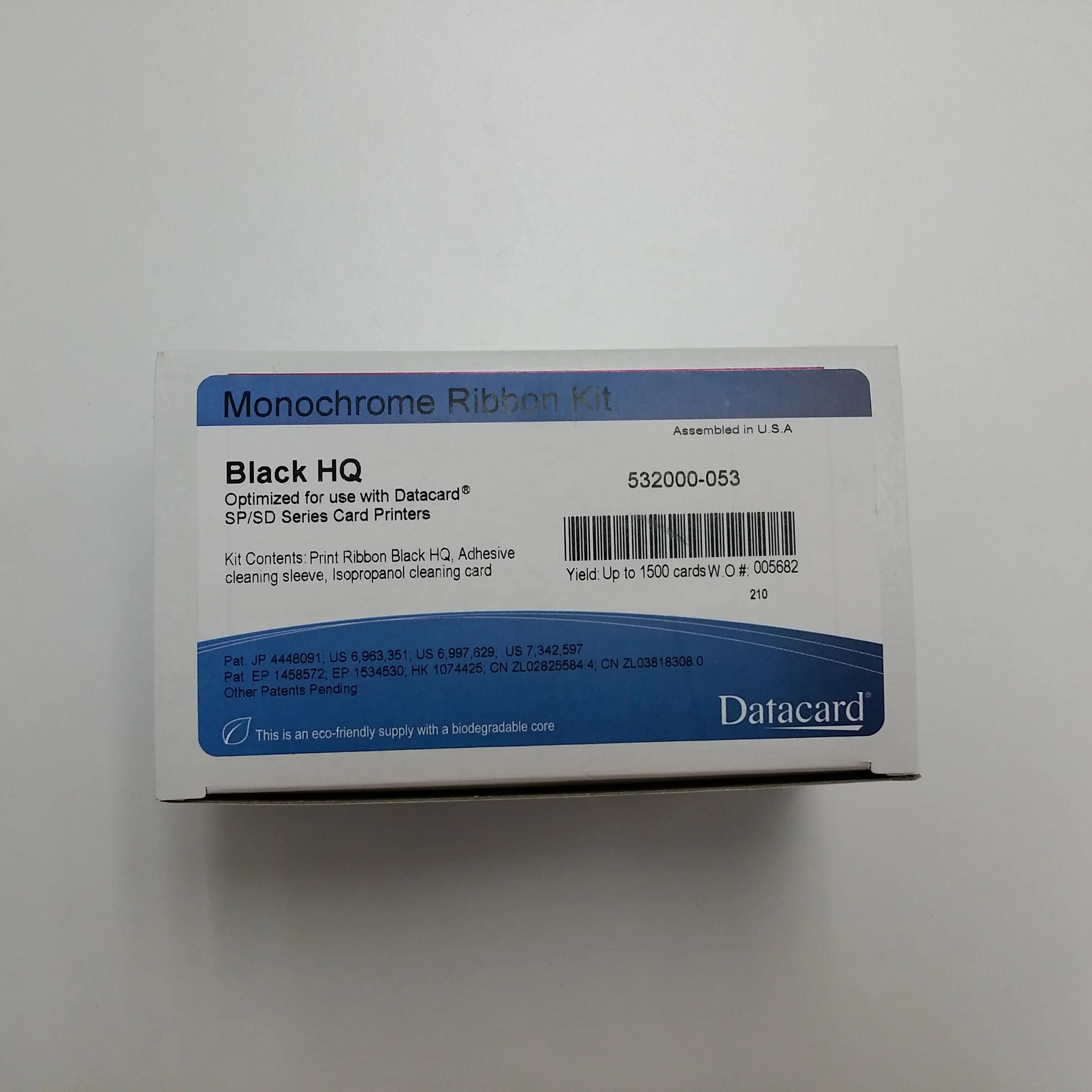  Datacard 532000-053 블랙 SP35 SP55 SP75 SD260 SD360 카드 프린터 리본 1500, 1 롤 인쇄