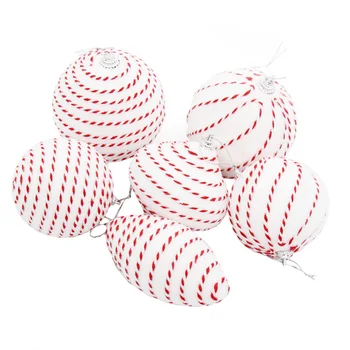 

6Pcs Christmas Ball Pendants Lightweight Practical Creative Xmas Tree Pendants for Hotel