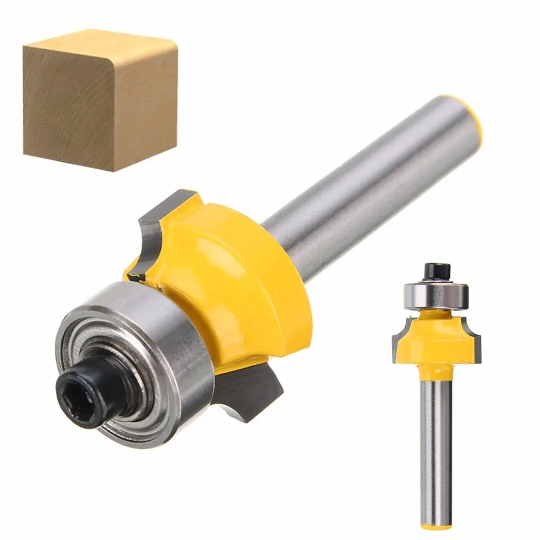 

1pc Carbide Round Over Edging Router Bit 1/8" Radius 1/4" Shank Woodworking Milling Cutter