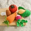 Wool Simulation Vegetables Fruits Toys Knitted Plush Toys Children Play House Pretend Play Vegetables Fruits Props Education Toy 3