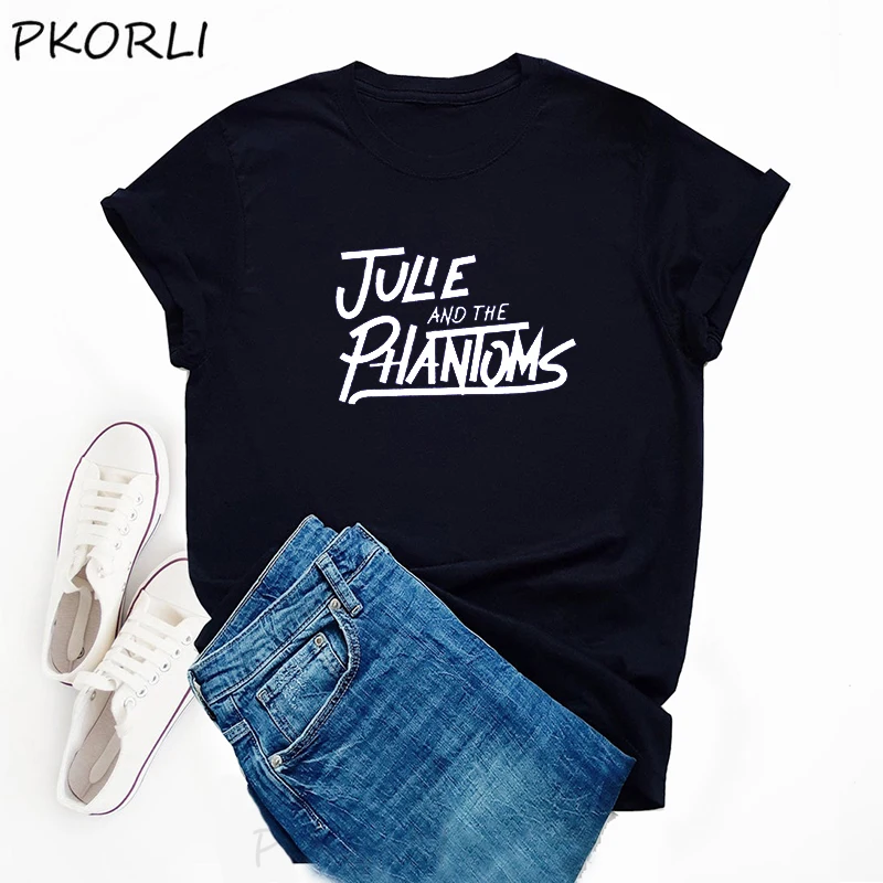 Футболки Julie and The Phantoms Женская Футболка Harajuku с изгибом заката повседневная