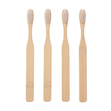 4 шт./компл. бамбука Зубная щётка с плотной щетиной Портативный мягкие волосы зубная щетка ручной Зубная щётка es комплект для взрослых Уход за полостью рта