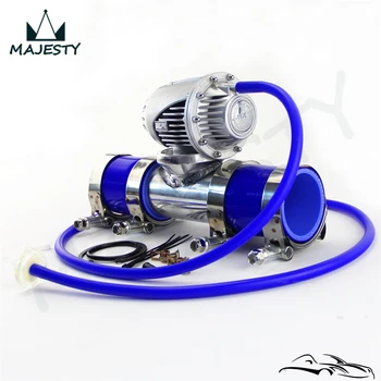

SQV Blow Off Valve BOV IV 4 +2.5" Flange Pipe + Silicone Hose +Clamps kit blue