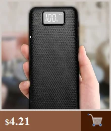 Внешний аккумулятор корпус с светодиодный фонариком 4 usb порта 5V 2A зарядное устройство чехол DIY наборы питания ed 6x18650 батареи