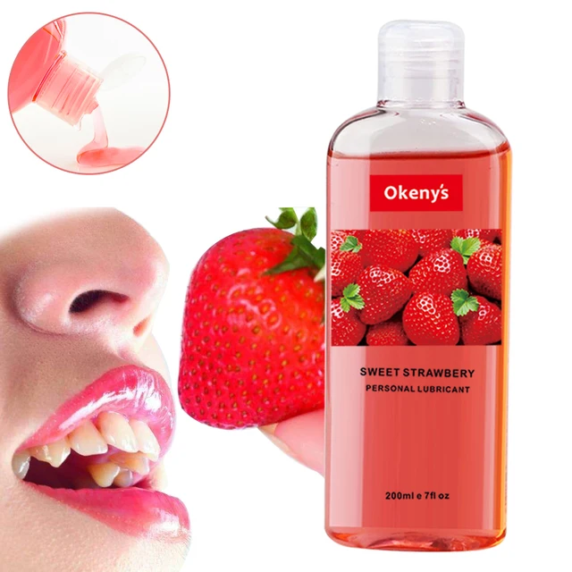 200ml Edibal Strawberry Lubricant for Sex Oral Anal Vagina Body Massage Oil Lube Anal Water Based
