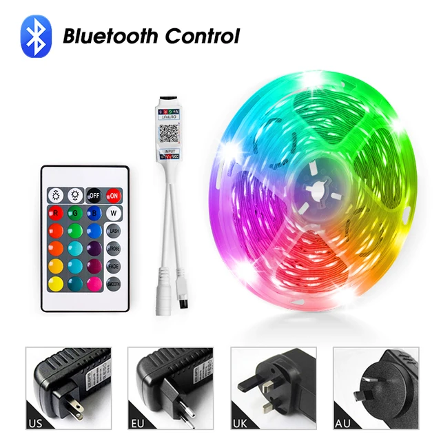 WIFI LED Strip Lights Bluetooth RGB Led light 5050 SMD Flexible 20M 15M  DC WIFI 24K/44K Control+Adapter Bluetooth control