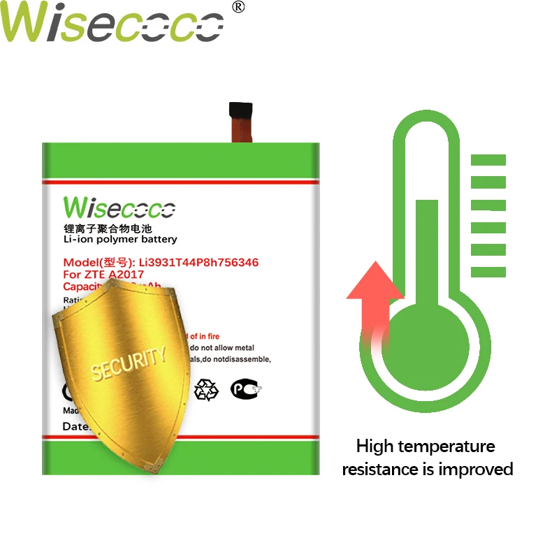 Батарея WISECOCO 4300 мАч LI3931T44P8H756346 для телефона ZTE Axon 7 5 дюймов A2017 A2017G A2017U + номер