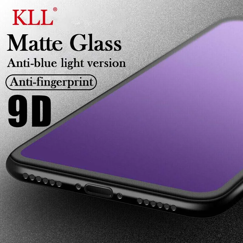 9D Matte anti fingerprint blue light Tempered Glass for iPhone 12 11 Pro X XS Max XR Frosted Screen Protector 13 mini | Мобильные