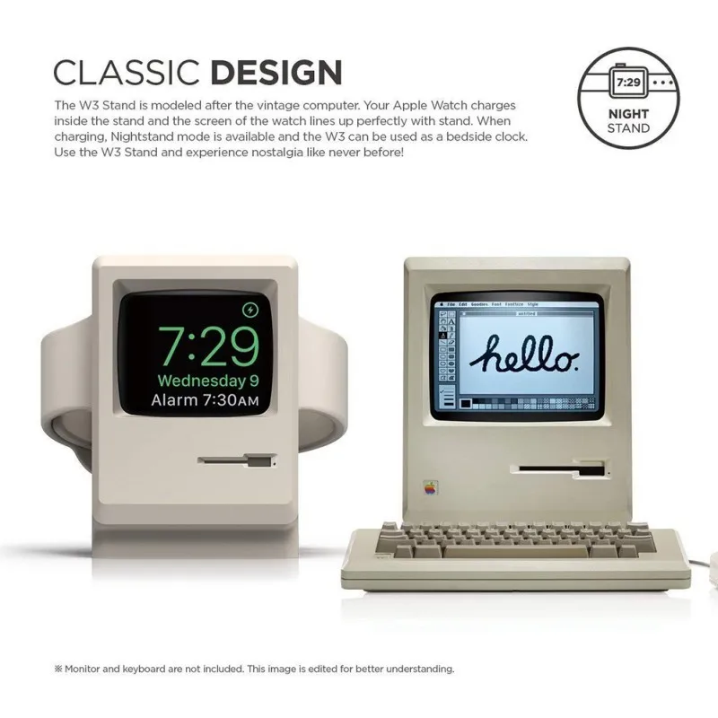 

Retro Smartwatch Holder Vintage Style Silicone Table Support Stand Bracket For Apple Watch 1/2/3/4 Charger Dock Accessories