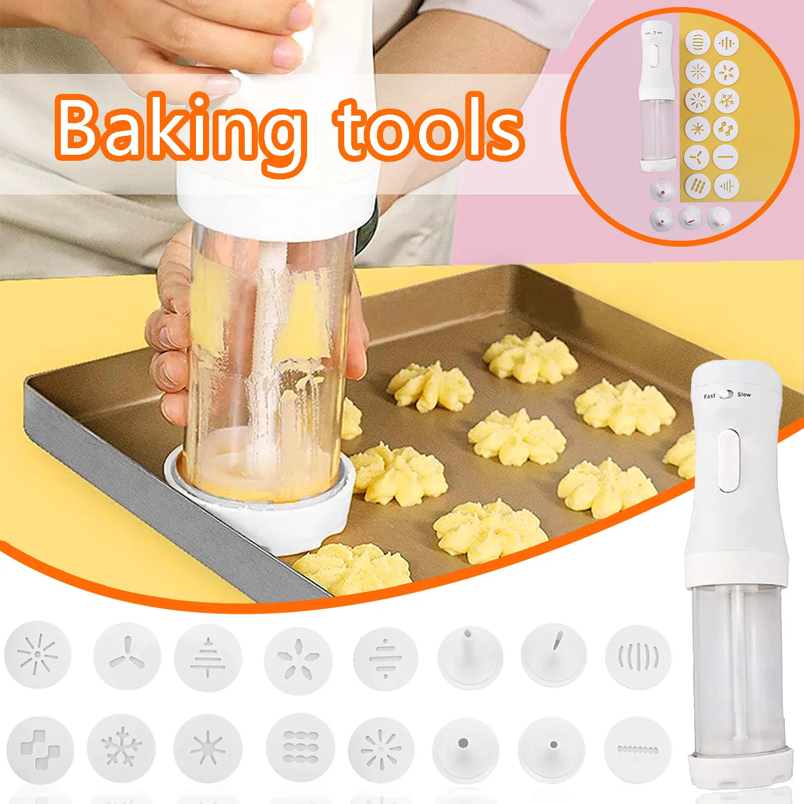 Cookie Press Gun Safe And Non Toxic Cookie Maker Kit Cookie Decoration