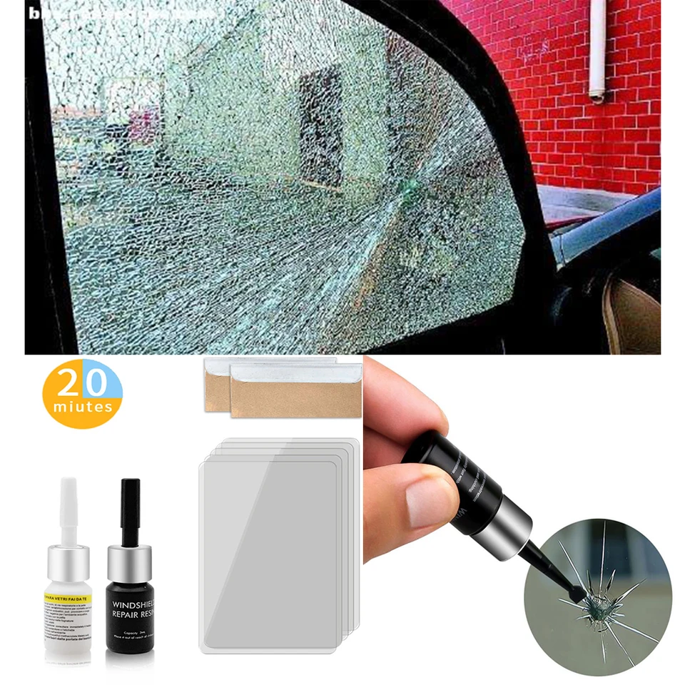 Car Windshield Cracked Repair Tool Cracked Glass Curing Glue Glass Repair  Kit