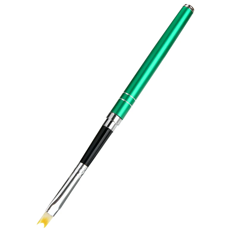 1pc French Tips Brush Half Moon Shape Acrylic Crystal UV Gel Liner Painting Drawing Pen Nail Art Manicure Tool For Salon