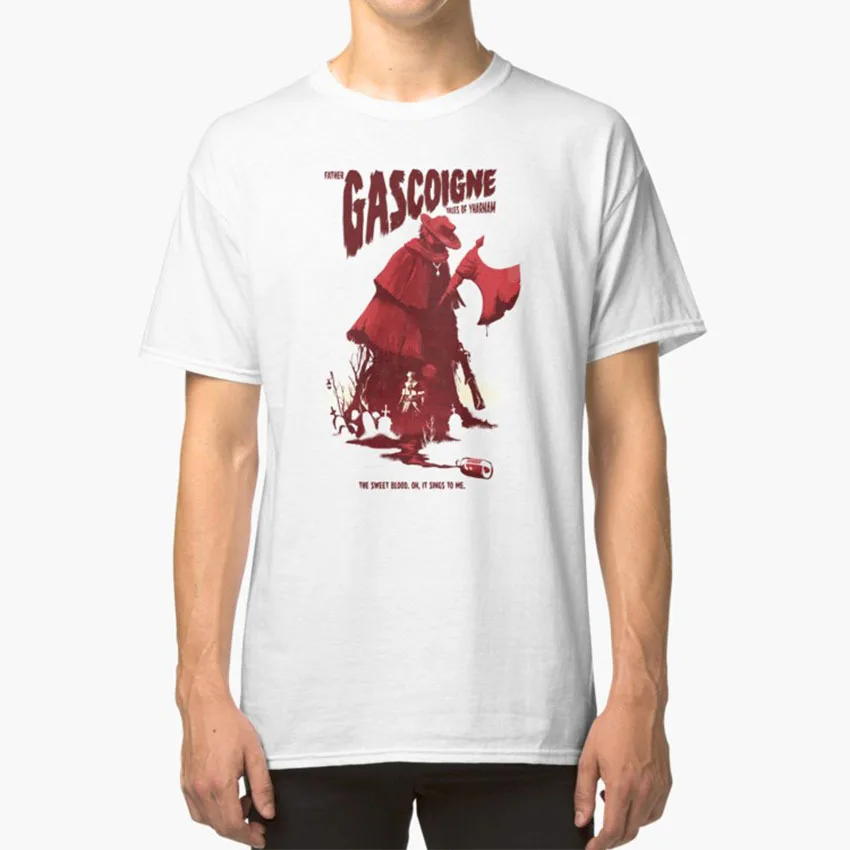 Father Gascoigne T-Shirt Dark Souls Dark Soul Souls Solaire Padre Gascoigne Gascoigne Bloodborne Videogioco