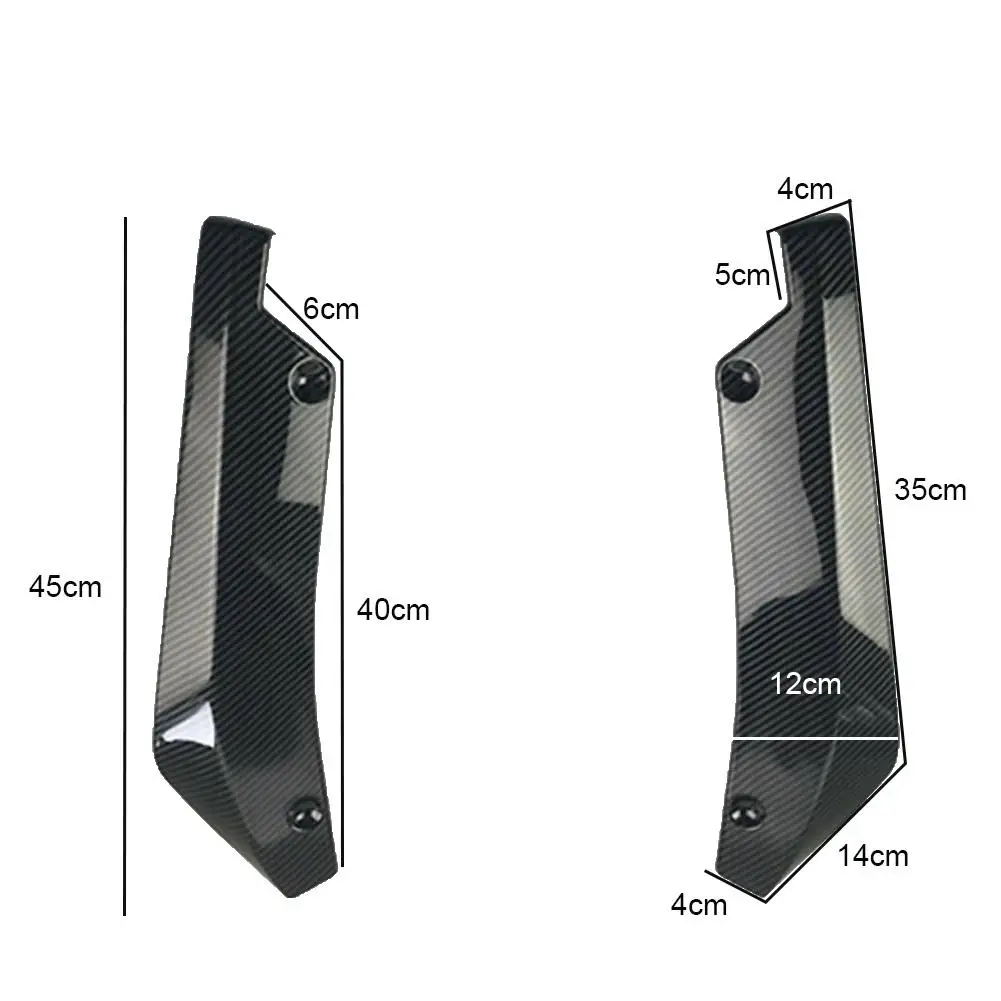 Car Bumper Spoiler Car Rear Bumper Lip 2Pcs Universal Car Rear Bumper Lip Spoiler Diffuser Splitter Scratch Protector 6 Screws