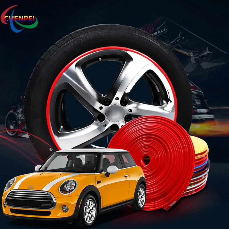 Резиновая наклейка для обода колеса автомобиля MINI Series защитная лента с покрытием