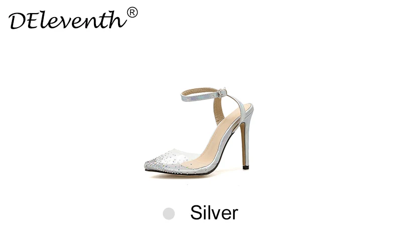 DEleventh/женские туфли на высоком каблуке; пикантные Прозрачные Свадебные туфли на высоком каблуке; Модный бриллиант; Имитация обуви