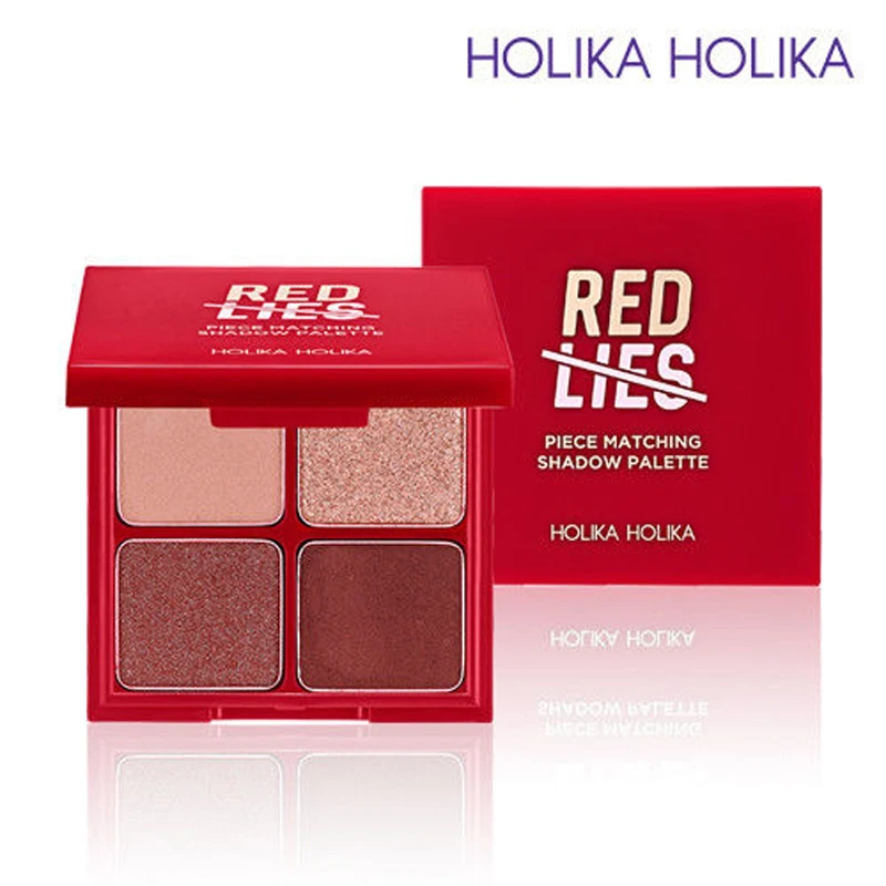 HOLIKA Red Lies Collection Piece Matching Shadow Palette Makeup Matte Eyeshadow Pigmented Eye Korea Cosmetics |