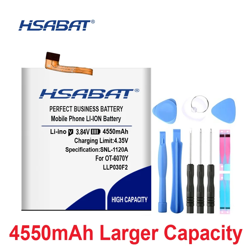 

HSABAT 0 Cycle 4550mAh Battery for TCL Alcatel One Touch Idol 4S OT-6070 OT-6070K OT-6070O OT-6070Y For BlackBerry DTEK60