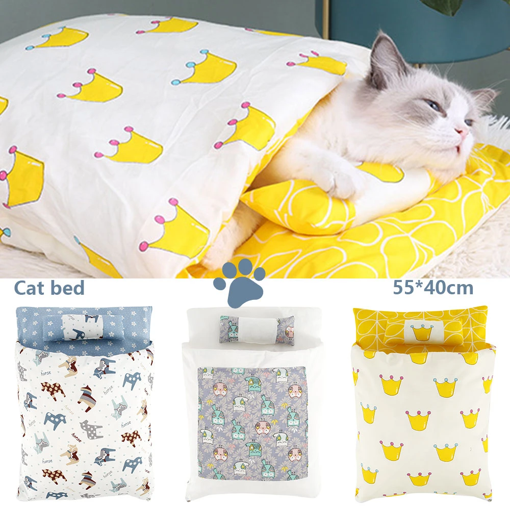 Lavable Chat Lit Couverture Sac De Couchage Nid Style Japonais Animaux Couchage Canape Sac Animal De Compagnie Petits Chiens Couverture Hiver Protection Aliexpress
