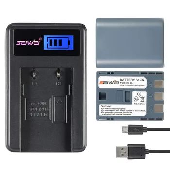 

Andoer 2pcs 7.2V 1200mAh Rechargeable Li-ion Battery with LCD USB Charger Kit for Canon EOS 350D Camera for Canon NB-2L NB-2LH