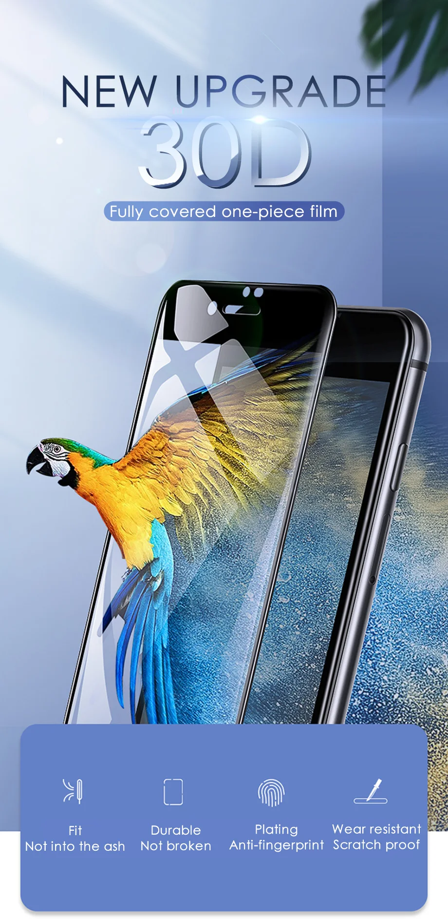 30D Защитное стекло для iPhone 6 6s 7 8 plus стекло полное покрытие iPhone 11 Pro X XS Max XR защита экрана закаленное стекло