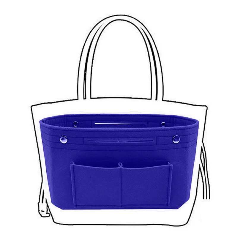 Ladies Fashion Handbag Storage Bag Wallet Insert  Felt Multi Pocket Handbag Utility Bag Durable practical  convenient household