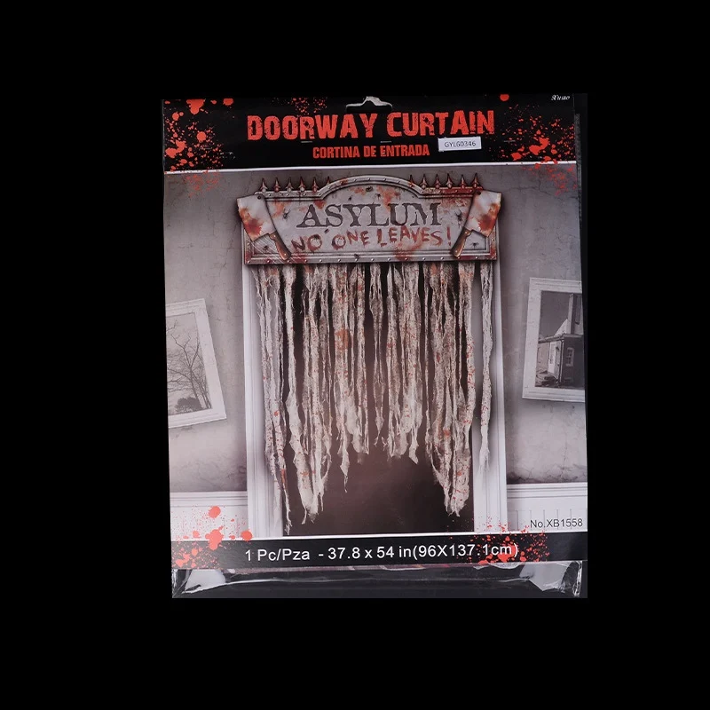 

Bloody Doorway Curtain Decorative Creepy Cloth Haunted House Horror Decoration Halloween Theme Party Supplies