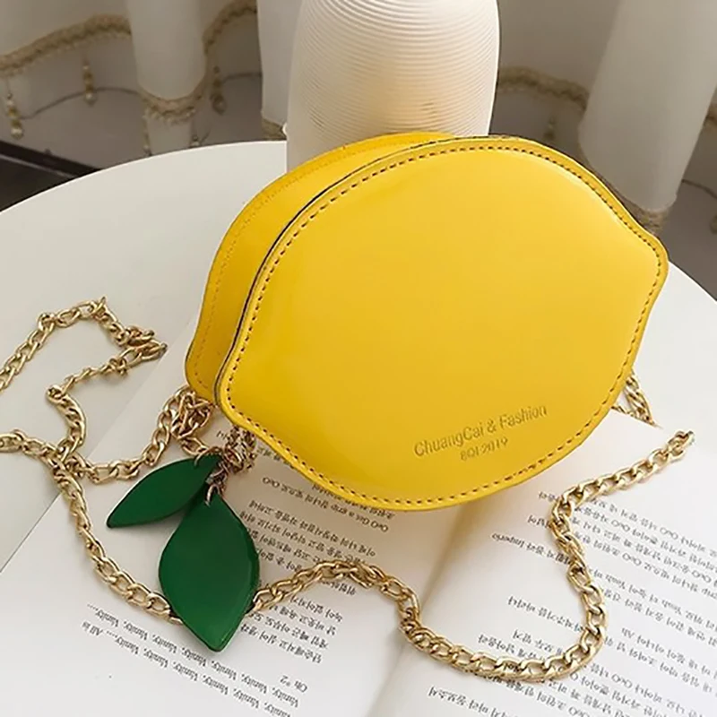 Creative Lemon Design Handbag for Women Wild Messenger Bag Fashion Mini Crossbody Bag Cute Funny Pack 3D Shoulder Bolsos Style
