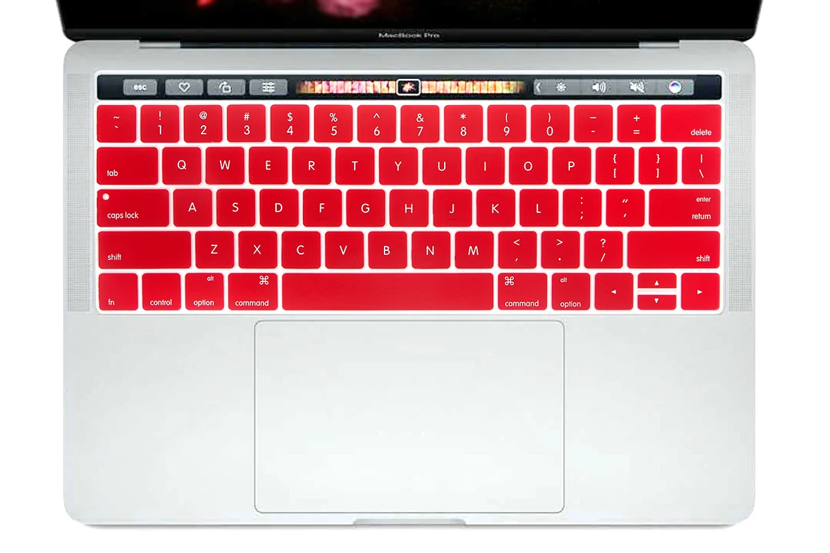 Red HRH силиконовый защитный чехол для клавиатуры США для Macbook Pro 13,3 A1706 A1989 A2159 и 15,4 дюймов A1707 A1990 Версия США - Цвет: Red