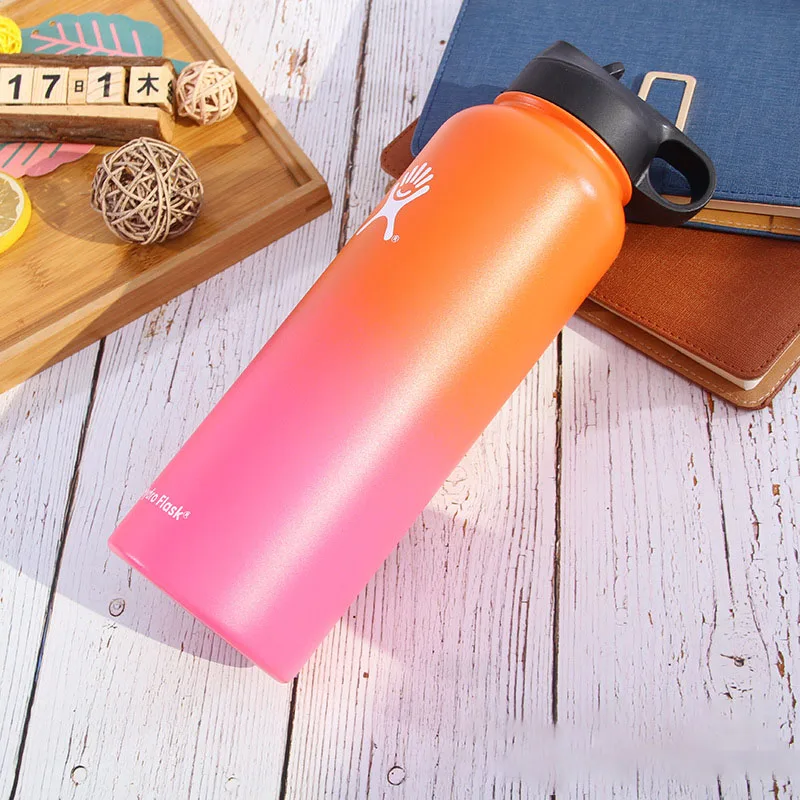 Hydro Flask Thermos Cup Stainless Steel Water Bottle Wide Vacuum Insulated Vacuum Travel Portable Thermal 18oz / 32oz / 40oz - Цвет: OP