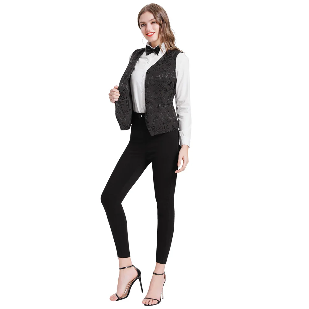  Grace Karin Vests for Women Vintage Sleeveless V-Neck Handkerchief Hem Suit Vest Coat Exquisite Jac