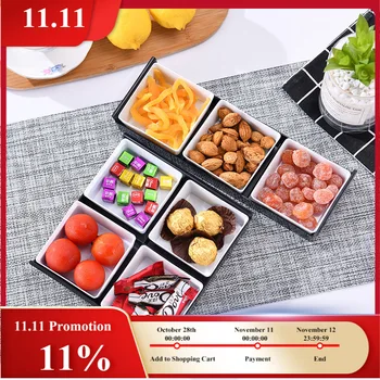 

Multi Grid Plastic Storage Trays Multifunction Food Fruit Kitchen Seasoning Organizer Practical Jewelry Display Decoration Plate