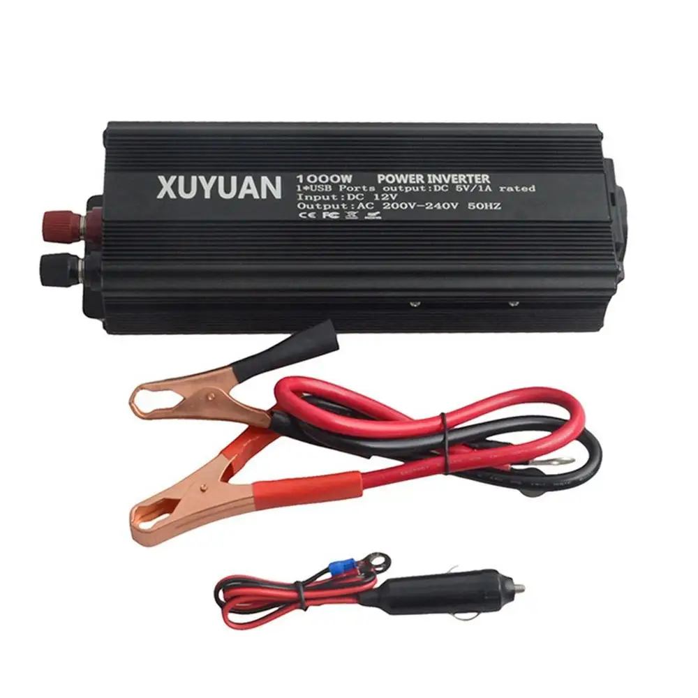 600W 12 V-220 V автомобильный Мощность преобразователь Зарядное устройство адаптер модифицированный синусоидный инвентор с USB Порты и разъёмы и штепсельная вилка европейского стандарта