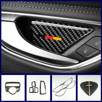 

Carbon Fiber Reading Lamp Frame Decoration Sticker Trim For Mercedes Benz C Class W205 GLC X253 Car Door Audio Speaker Circle