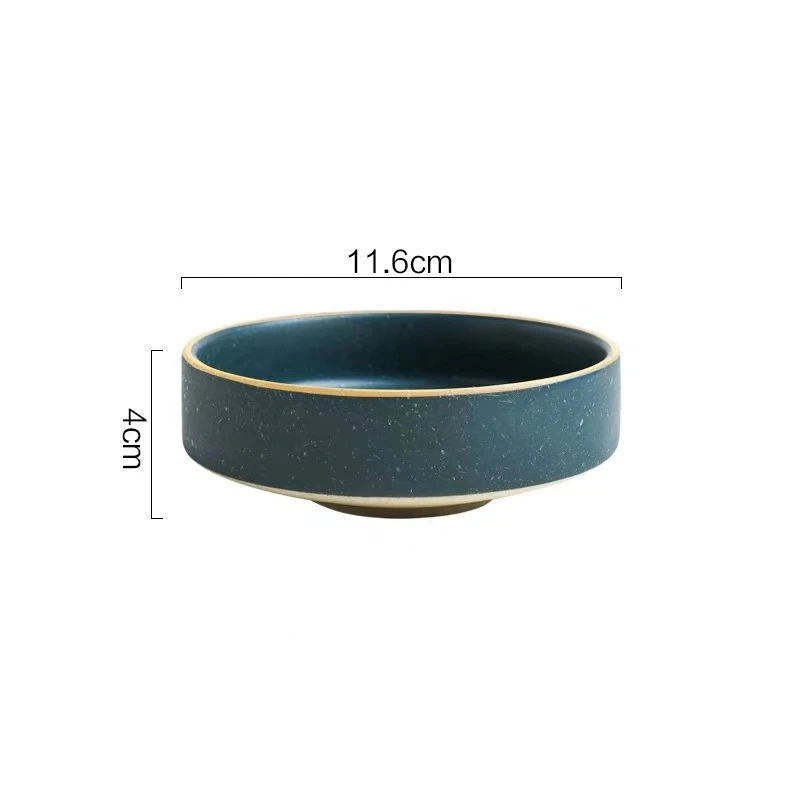 4.7 inch Bowl Европейский стиль Пномпень ретро керамические тарелки для стейков ужин десерт блюдо посуда для напитков рисовые чаши вино чай чашка для завтрака столовая посуда - Цвет: 4.7 inch Bowl