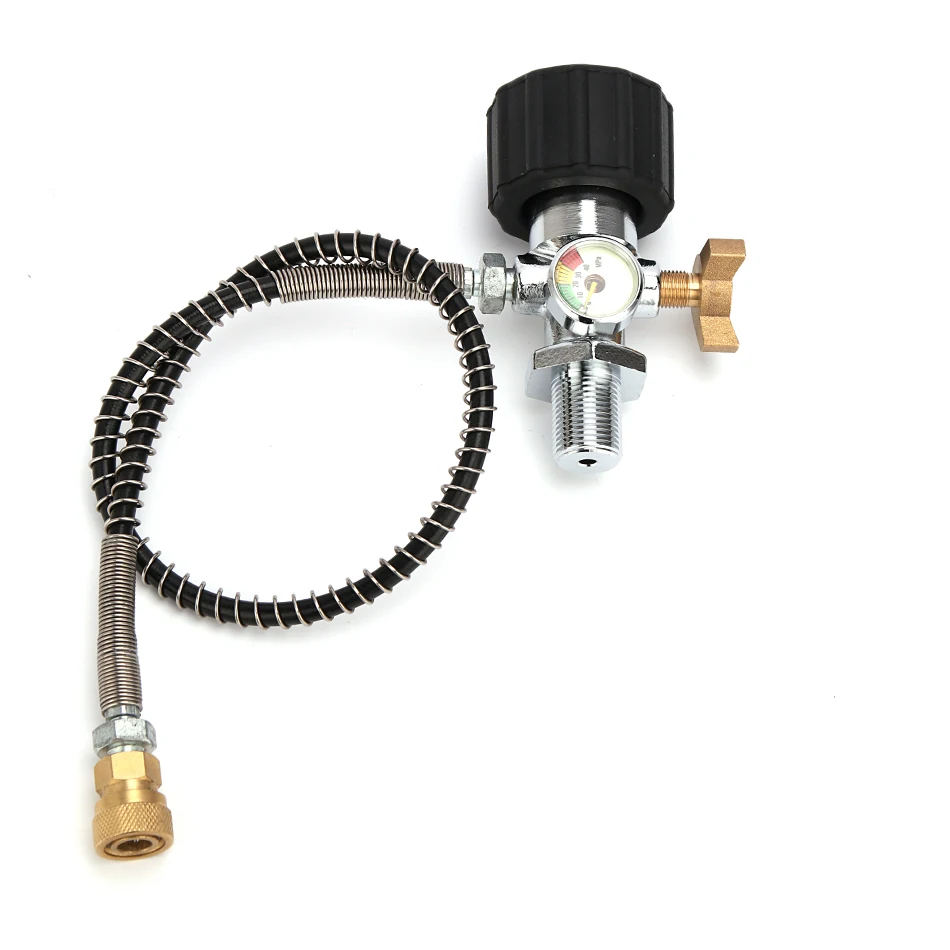 

PCP Scuba Diving Valve Brand New Style Air Filling Station Refill Adapter with 40mpa Gauge 50cm High Pressure Hose M18x1.5 Male