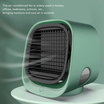 

New Air Conditioner Multifunction Humidifier Purifier Desktop Air Cooler Fan Home 5V USB Air Conditioner Fan With Water Tank K