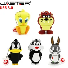 USB 3,0 Looney tung usb флэш-накопитель 64 ГБ 32 ГБ 16 ГБ 8 ГБ 4 Гб флешки bugs Банни Даффи Дак носитель в форме сказочного персонажа животное ручка привод