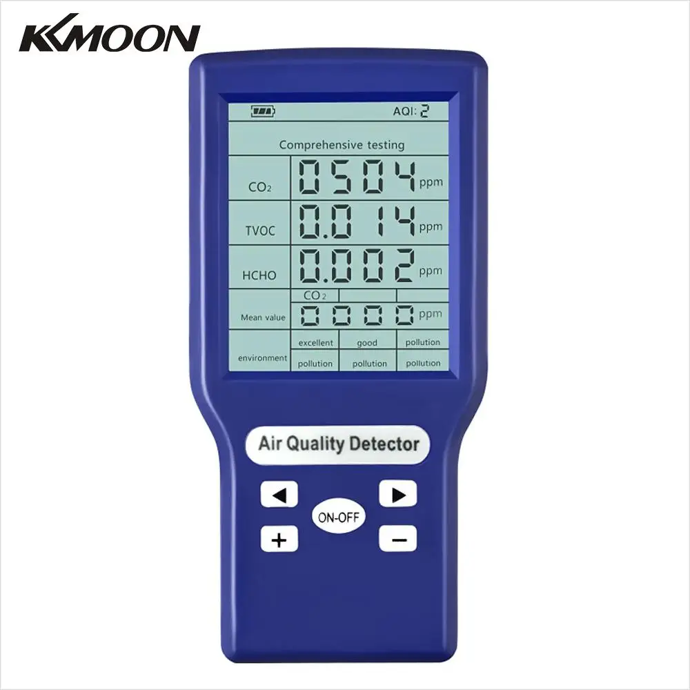 KKMOON Многофункциональный Профессиональный CO2 ppm метр углекислый газ анализатор