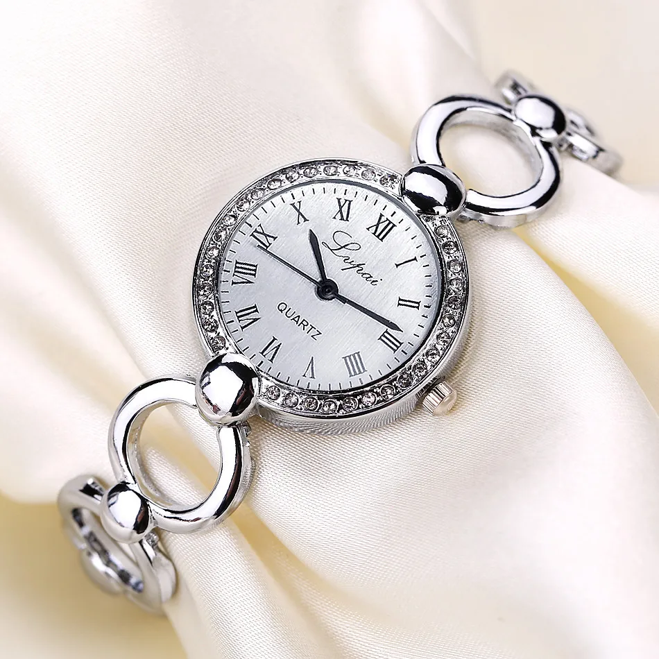 Женские часы браслет кристалл серебро Нержавеющая сталь полый ремешок кварцевые часы повседневные наручные часы подарок часы женские часы