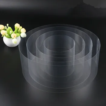 

100pcs Cake self-adhesive edge 4 "6" 8 "10" thickened transparent mousse cake pulp cake edge Free Shipping