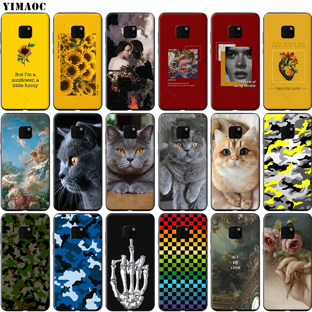 Phone Cases For Huawei Mate 20 Pro Soft Silicone Case 20Pro Cover D-4 Coque Funda Luxury Carcasa Fundas | Мобильные телефоны и