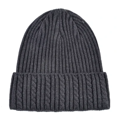 Мужская Толстая теплая зимняя шапка Skullies Beanies, шапки для мужчин, Повседневные вязаные шапки, женские модные шапки бини s gorro invierno - Цвет: Gray3