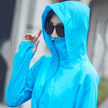 Солнцезащитная одежда женская летняя одежда стиль тонкая с капюшоном средней длины Солнцезащитная одежда с длинным рукавом укороченная Jac