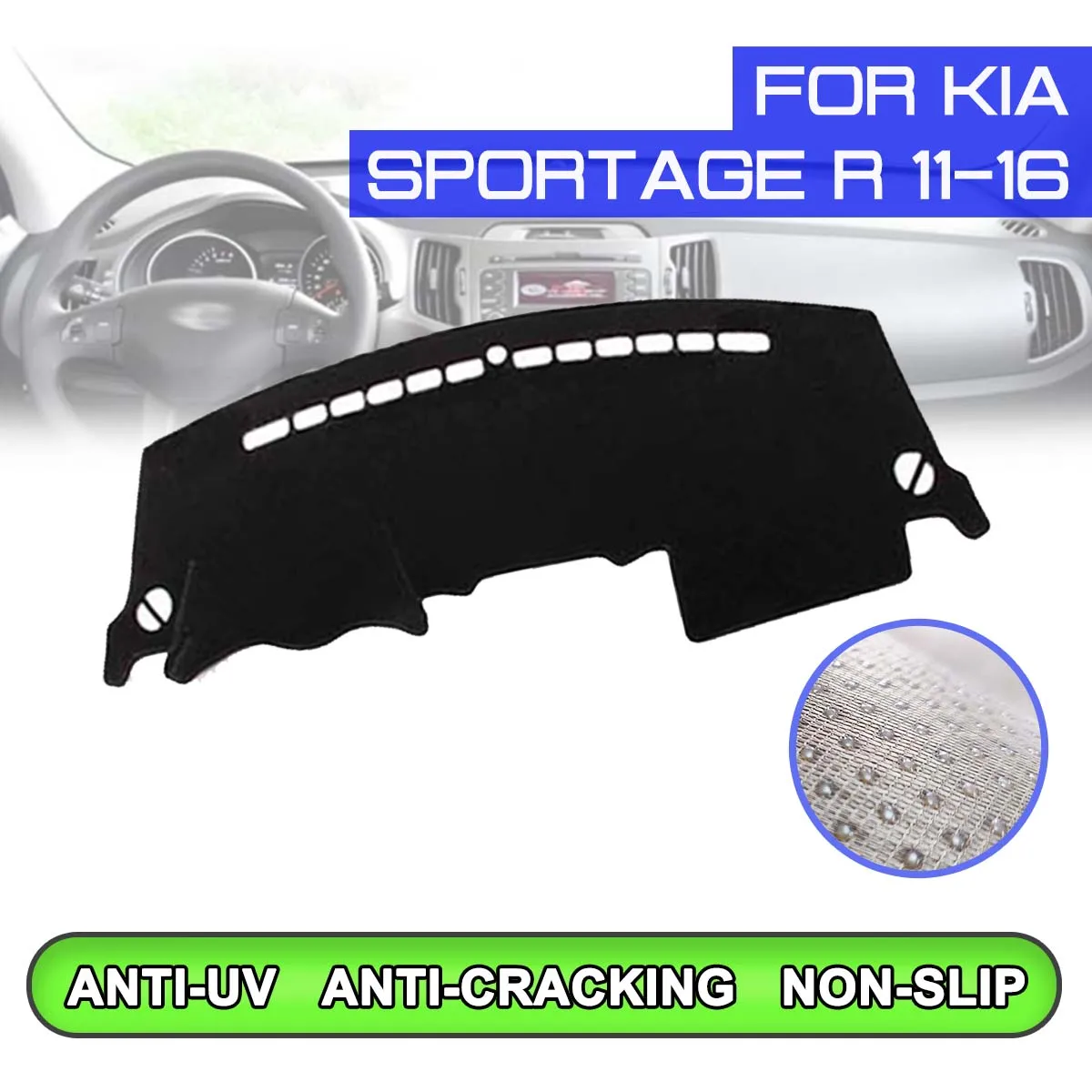 Car Dashboard Mat Anti dirty Non slip Dash Cover Mat UV Protection