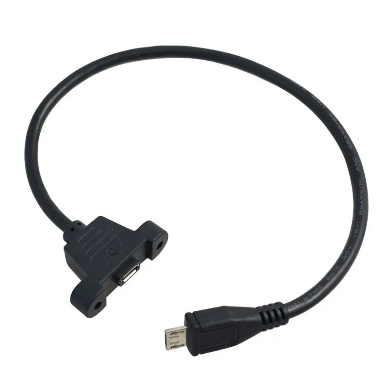 30/50 см Micro USB USB2.0 мужского и женского пола удлинитель Кабель с Панель монтажное отверстие l29k - Цвет: 2