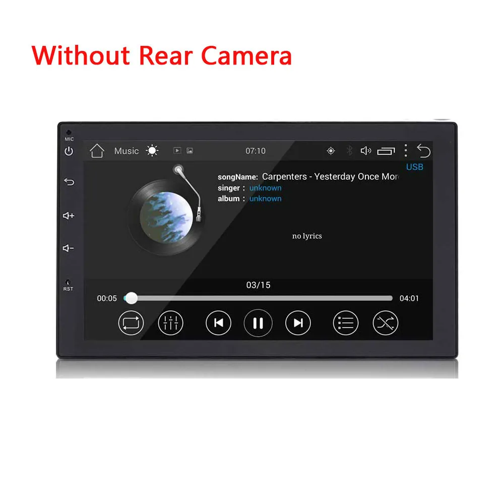only radio 2Din 7 дюймов Android 8,1 сенсорный экран Авторадио gps Navi WiFi стерео MP5 плеер FM радио автомобильное радио+ камера - Цвет: only radio
