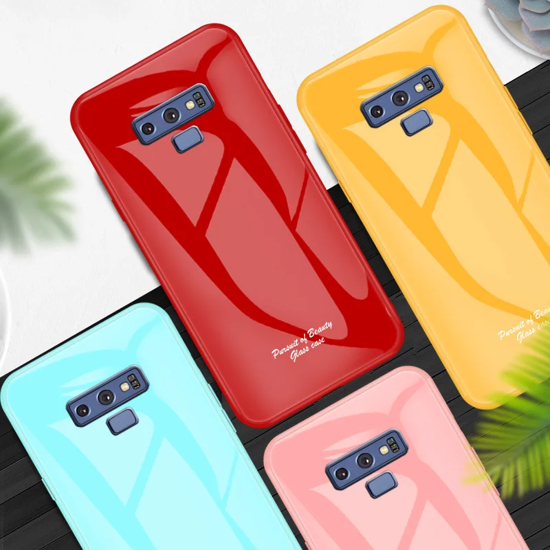 Macaron стеклянный чехол для samsung Galaxy Note 9, Модный милый Противоударный задняя крышка для samsung Note9, задняя крышка для телефона 6,4"
