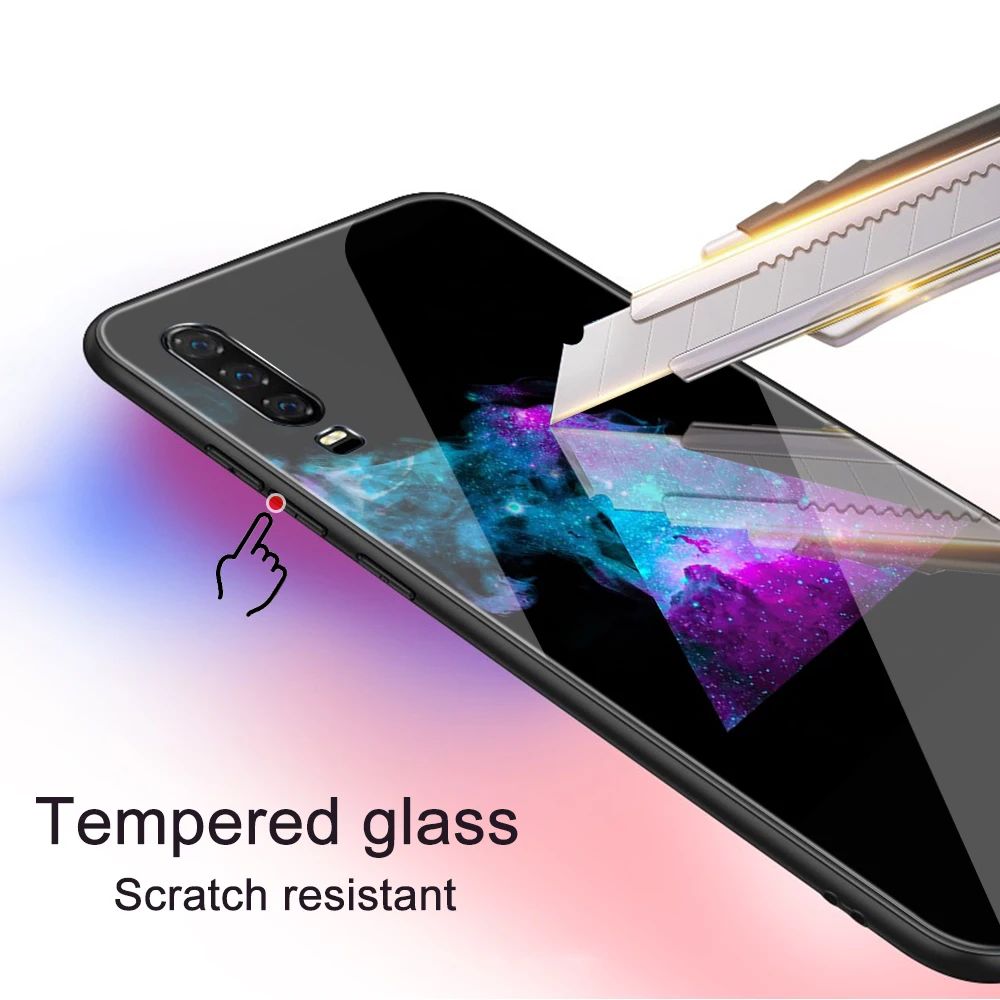 ciciber Luxury Vogue Cute Glass Case for Huawei P40 P30 P20 Honor 30 30S 20 10 Mate 40 30 20 P Smart 2020 2019 Lite Pro Funda