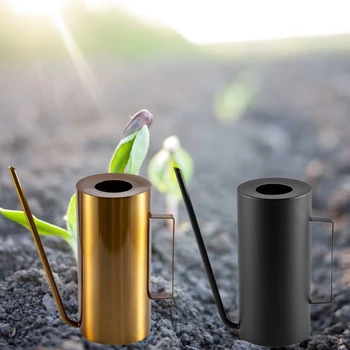 

1.5L Stainless Steel Watering Can Garden Flower Plants Long Mouth Sprinkling Pot P0RE